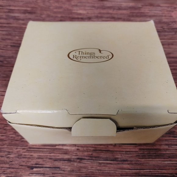 Things Remembered Silver Trinket Metal Box & Red Candle Set in Original Box - Picture 3 of 4